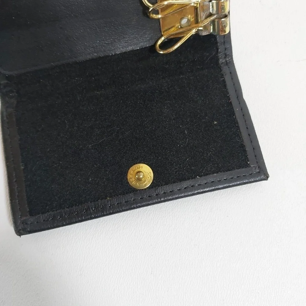 Vintage Prince Gardner Key Holder Black Cowhide Leather Wallet classic‎ 1970's
